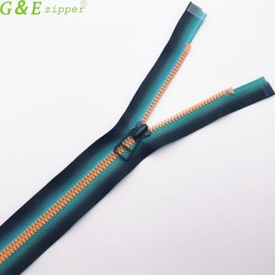 China Other Fabric Resin Plastic Long Chain Zipper Zipper Eco - Friendly For Clothing Bags for sale