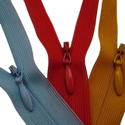 China 3# invisible end-end invisible zipper in different colors and length for sale