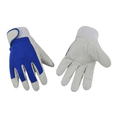 China Anti-slip Pigskin Safety Leather Gloves Leather Mechanical Fishing Gloves for sale