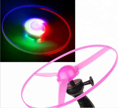 China Expand children's interest LED explosion instant plastic flying disc/colorful glowing flying saucer into children's toy for sale