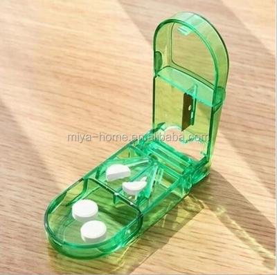 China wholesale plastic pill box/medicine boxes/plastic pill cases with cutter for sale