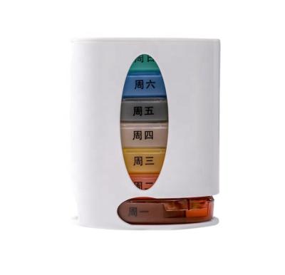 China Colorful 28 Grids/7 Days A Week Drug Pill Box PP Plastic Medicine Portable Sealed Box MY-YH2 for sale