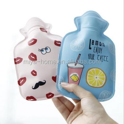 China Mini portable printed rubber hot water bottle/high quality cute mini hot water bottle MY-SD037 for sale