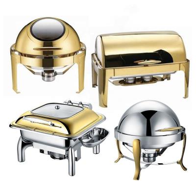 China Eco-friendly Stainless Steel Food-Rated Round Dinner Stove Buffet Stove Chafing Dish For Hotel for sale