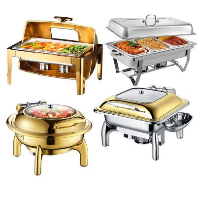 China Modern 8 Quart Wedding Catering Equipment Buffet Food Warmer & Chafing Dishes Luxury Catering /Cold Food Display for sale