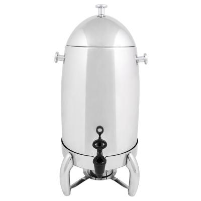 China Factory Price Food Safety Shake Heavy Duty Stainless Steel 5Gallon Tea Milk Dispenser Beetle Large Hot Coffee Urn With Chrome Accents for sale