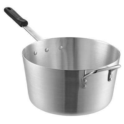 China Heavy Duty Stocked Aluminum Pot Pan Cookware Soup Cooking Pots Frying Compound Pan 8QT Commercial Large Induction Stock for sale