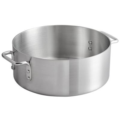 China Heavy Duty Casserole Pan Cookware Soup Cooking Pots Frying Compound Stocked Commercial Brazier 15QT/Braising Pot Large Induction for sale