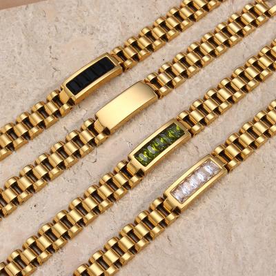 China New Trendy Fashionable Women Steel Zircon Jewelry Bracelet Adjustable Strap Titanium Stainless Steel for sale