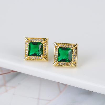 China TRENDY Square Crystal Diamond Earrings Women High Quality Fashion Jewelry Personality High Grade for sale