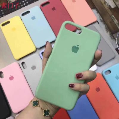 China Shockproof for phone XS/X XR 8 7 plus 11 12 13 pro Max Soft Liquid Silicone Case for sale