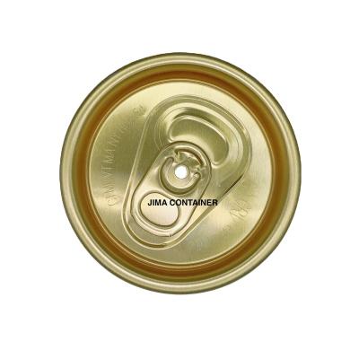 China 2021 Non Refillable Beverage Cans Closure CDL Aluminum Cans Lid Gold Color Lettering Aluminum Lid Beer Cans Cover for sale