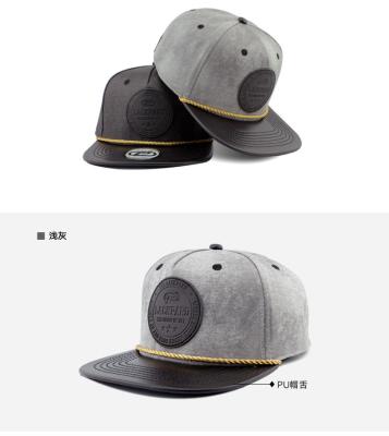 China Gray Or Black Hip Hop Hat For Men Stylish Breathable Washable for sale