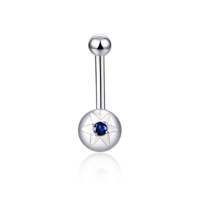 China Nickel Free And Lead Free Wholesale High Quality Unique Hexago Star Belly Button Dangle Belly Button Rings For Women for sale