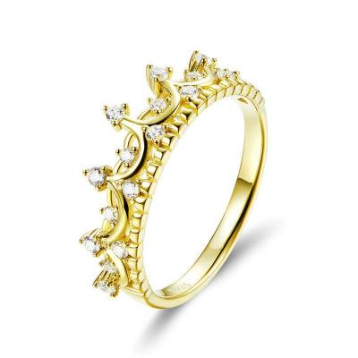 China CLASSIC Athenaa 925 Sterling Silver Elegent Princess Crown Rings for Women Engagement Jewelry for sale