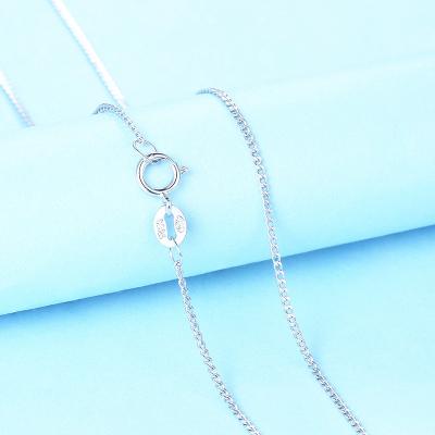 China 2019 ATHENAA Fashion Women Jewelry Italian Fashion Trendy Cuban Link Chain 925 Sterling Silver Chain Necklace 1.2mm O Shape for sale