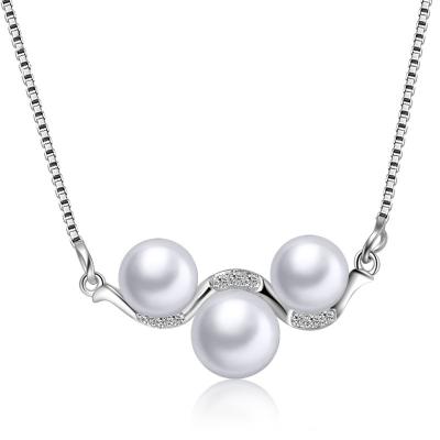 China Latest Designs From ATHENAA 925 Sterling Silver Pearl Pendant Necklace for sale