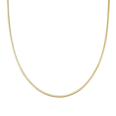 China ATHENAA casual/sporty 18k ct Arabic jewelry gold plated chain link snake Vermeil bronze necklace jewellry Sterling Silver for sale