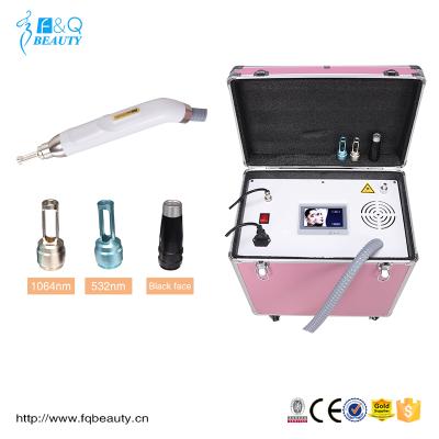 China Portable Pore Remover 1064nm 532nm 1320nm ND YAG Laser Tattoo Removal Machine for sale