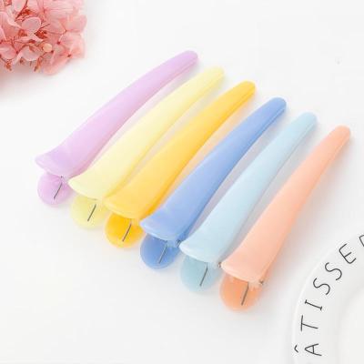 China Plastic Candy color Salon hairdressing seamless clip barber fixed styling hair clip professional women's braided hair styling tool for sale