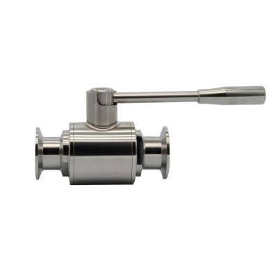 China Dairy Grade Stainless Steel SS304 SS316L Polishing Manual Type Sanitary Tri Flange Ball Valve for sale