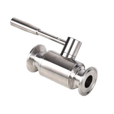 China Dairy Manual Sanitary Ball Valve Flange Straight Ball Valve for sale