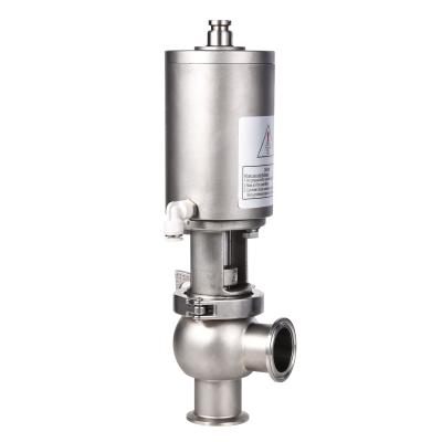 China Stainless Steel Dairy SS304 SS316L L/L Pneumatic Sanitary Type Divert Seat Valve for sale