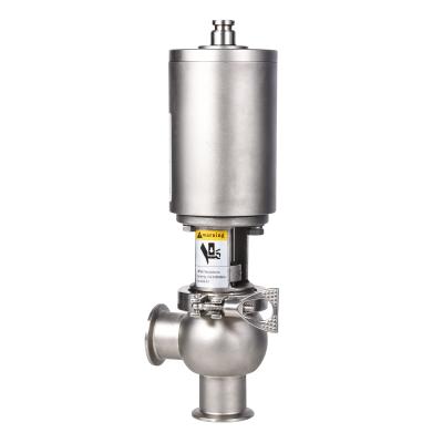 China Dairy SS304 SS316l Sanitary Stainless Steel Pneumatic Hydraulic Divert Seat Valve for sale