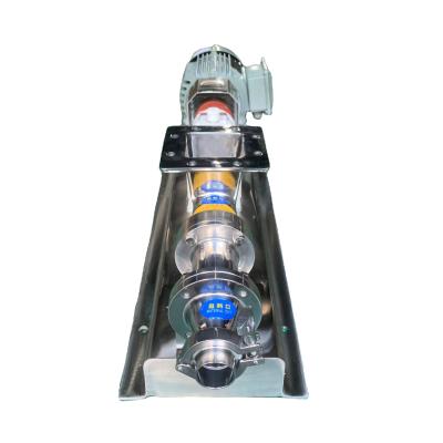 China Sanitary Materials SS304 SS316L Stainless Steel Food Grade High Viscosity Conveying Pump with Hopper for Sesame Paste, Mashed Potato and Rice for sale