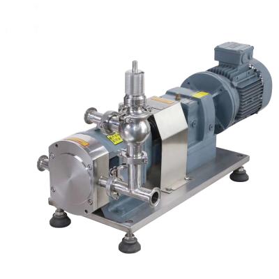 China Conveying Sanitary Materials Stainless Steel Food Grade High Viscosity Rotary Lobe Pump / Chocolate Pump With Variator for sale