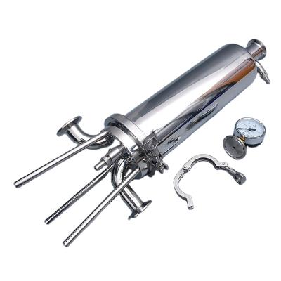 China Sanitary Machinery Repair Shops Food Grade Stainless Steel Micro Single Core SS304 Filter for Milk, Beer and Wort for sale