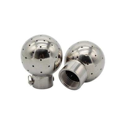 China Machinery Repairs Workshop Sanitary Stainless Steel SS304 SS316L Bolted Cleaning Ball With Rotary Nozzle And Fixed Spray Ball Type for sale