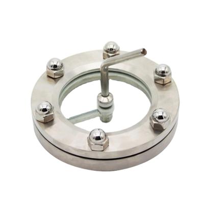 China SS304 SS316L Sanitary Stainless Steel Flanged Sight Glass With Wiper For Milk Tank Equal for sale