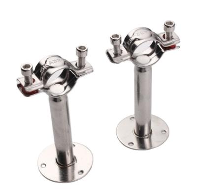 China SS304 316L Pipe Hangers Stainless Steel Flange Round Brackets Support Pipe Hole Hanger Tubos Casting Sanitary Rack for sale