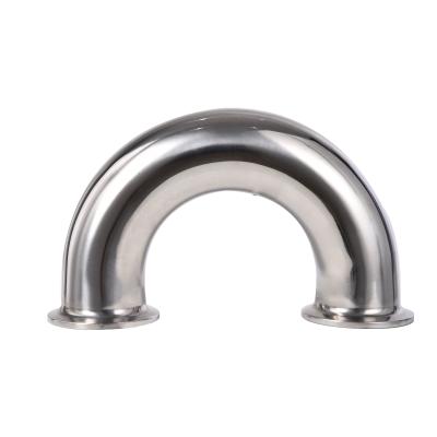 China Food Grade Bend 304 316L Sanitary Stainless HDPE Clamped 1/2