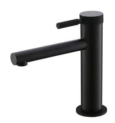 China Full Handle Factory Direct Black And Gold Single Deck Mounted Basin Faucet Faucet for sale