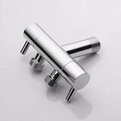 China Modern hot sale toilet partner brass faucet multifunctional pressurized three way angle valve for sale