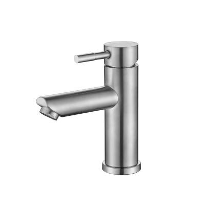 China Thermostatic Basin Faucet 304 Stainless Steel Faucets Single Hole Handle Mixed Water Bath Wash Mixer Cold And Hot Water Faucet for sale