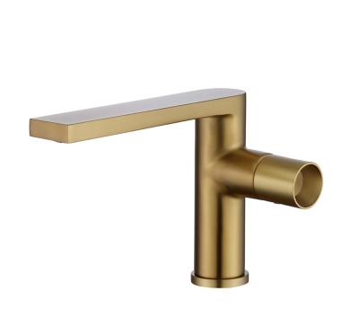 China Hot Selling Modern Faucets Gold Metered Taps For Bathroom Basin Copper Faucet Tap Brass Bathroom Faucet for sale