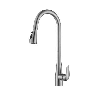 China Factory Sale Modern 304 Stainless Steel Spray Pull Out Spray Kitchen Sink Faucet for sale