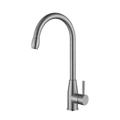 China Other kitchen factory price hot and cold sink brushed stainless steel kitchen faucet for sale