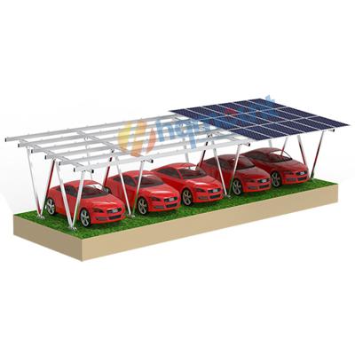 China Support Solar Modules HQ Mount factory price solar carport structure aluminum frame solar carport 100kw ground mounting pv parking lot mount for sale