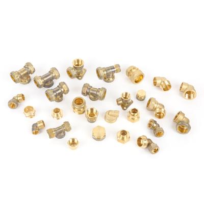 China General Plumber Materials Pipe Fitting Item Brass Compression Brass High Pressure Plumbing Fixture for sale