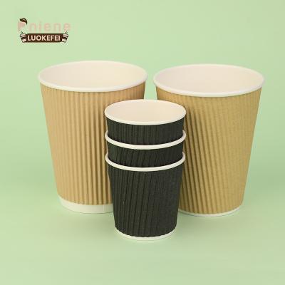 China Disposable Pniene Take Away Paper Cups Logo Wholesale Beverage Use Branded Coffee Paper Cups for sale