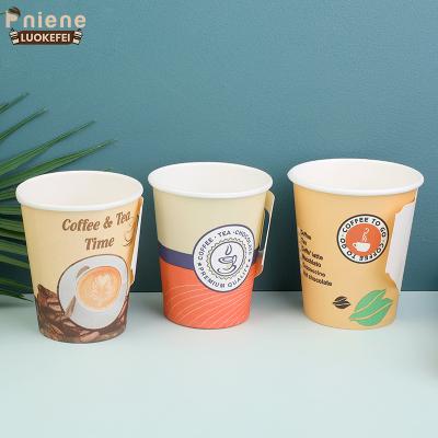 China Manufacture Price Disposable Paper Cup With Handle Customize Logo Design Paper Cup Price for sale