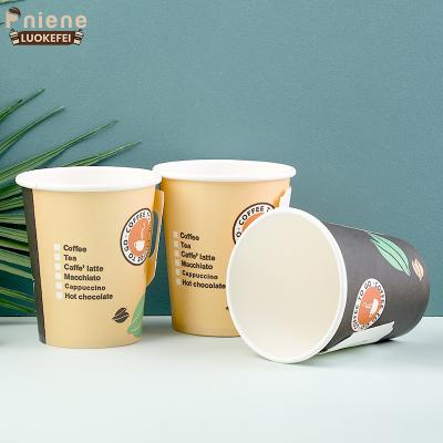 China Disposable Cardboard Tea Disposable Paper Cup With Handle Wholesale Price Paper Cup for sale