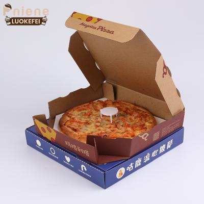 China Eco-friendly Disposable Paper Delivery Pizza Box Biodegradable Paper Packing Square Pizza Packaging Box for sale