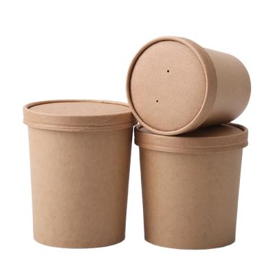 China Customized Printing Disposable Soup Bowl Paper Bowl Paper Cup Wrapping Paper Soup Cups for sale