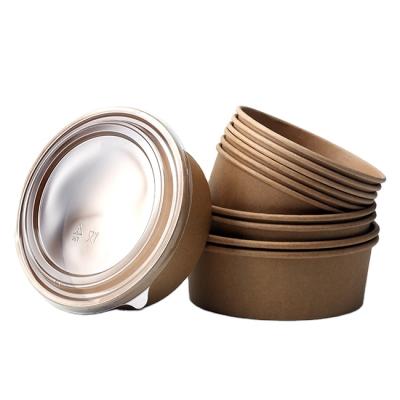 China Disposable Eco-Friendly High Quality Salad Paper Box Cheap Price Fruit And Vegetable Wrapping Paper Salad Bowl for sale