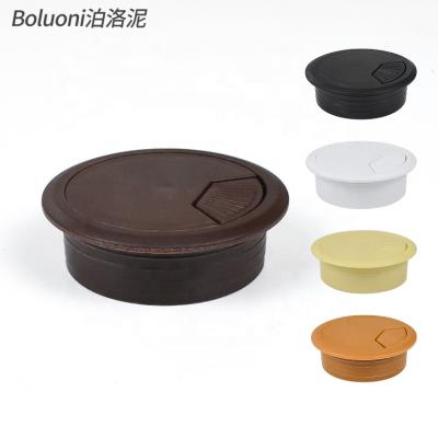 China Desk Contemporary Plastic 60MM Hole Covers Round Cable Grommet Cable Outlet Box For Desk for sale